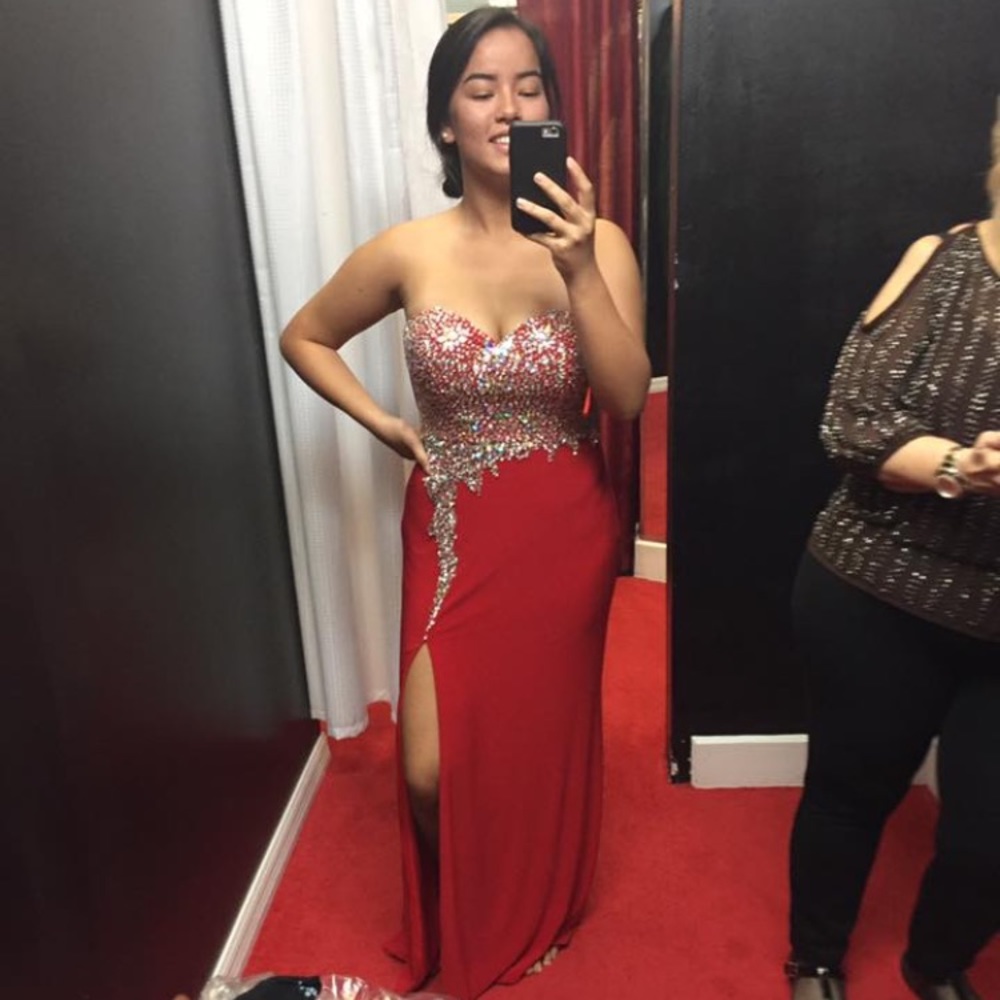 Red Sparkly Prom Dress